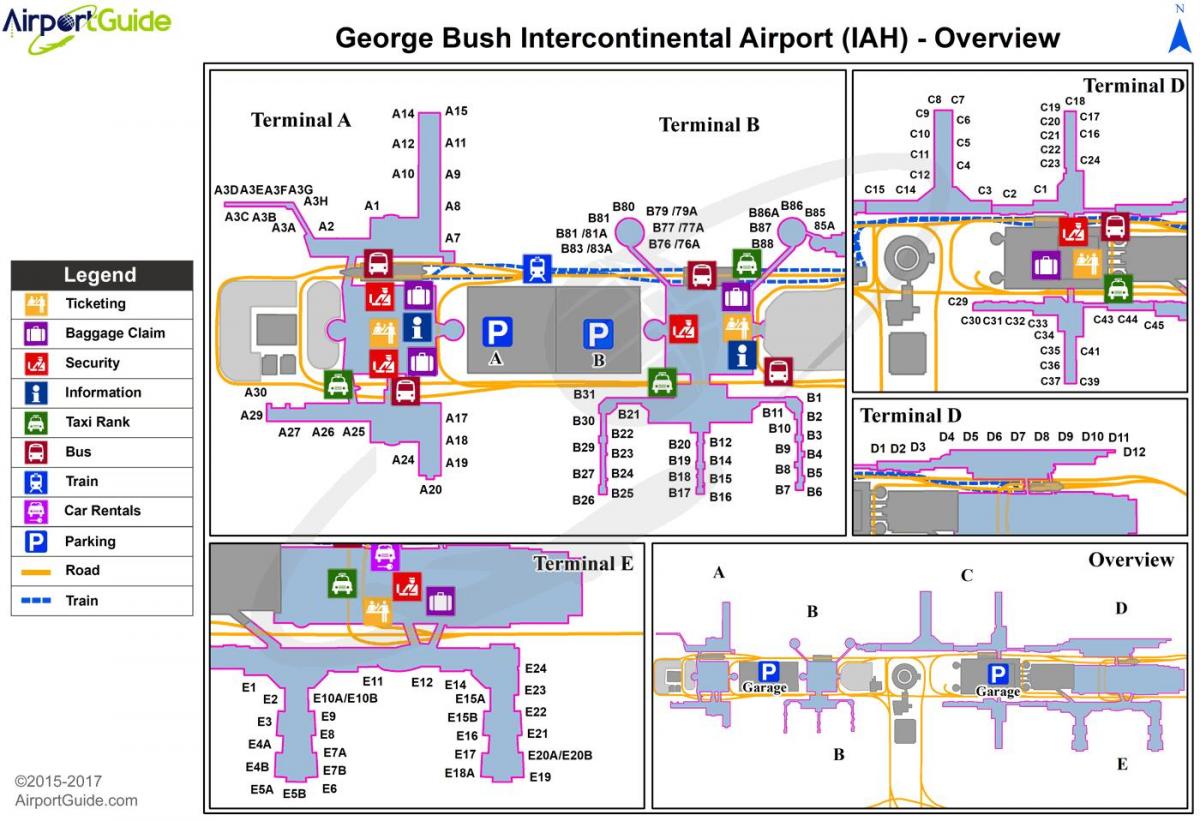خريطة محطة مطار هيوستن