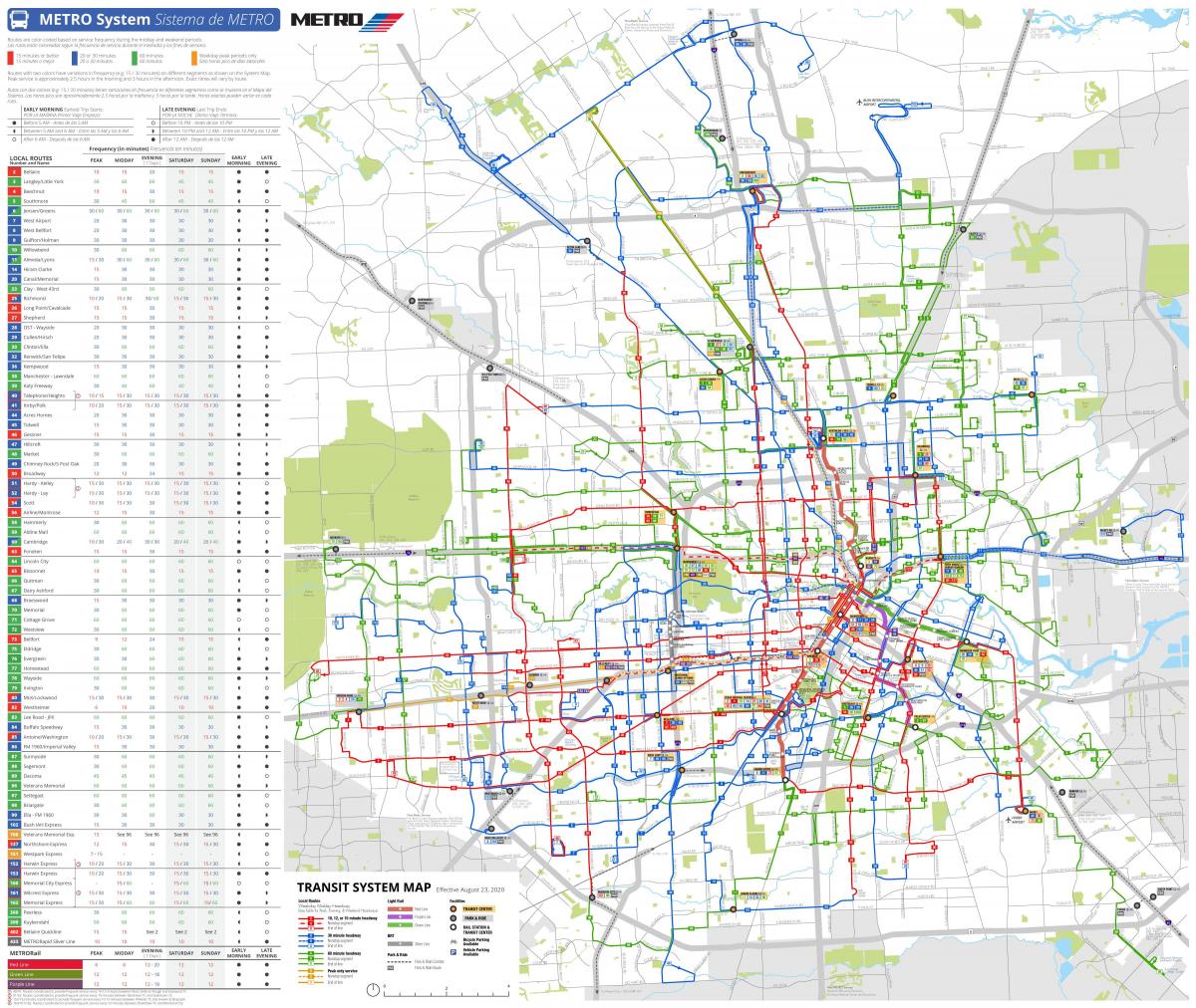 خريطة النقل في هيوستن